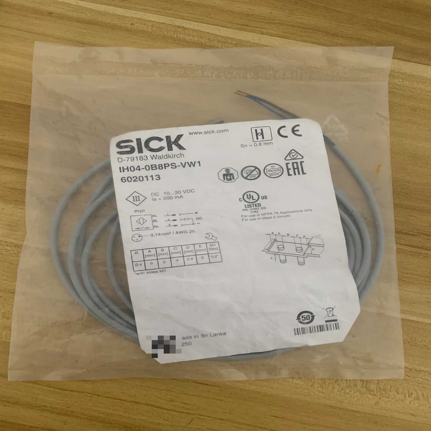 （议价）感应开关，IH04-0B8PS-VM1.60201