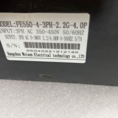 议价Hangzhou Weisen Frequency Converter Fe55043Ph2.2G4.0P Di