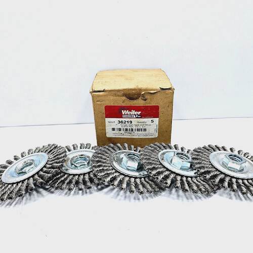 36219 WEILER 4 STRINGER BEAD TWIST KNOT WHEEL .020 SS WIRE 5