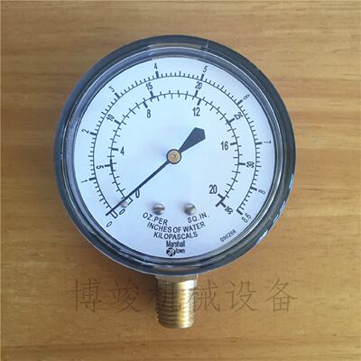 供应原装美国MARSH马绍恩08.6KPA瓦斯压力表气压表膜盒微压表G227
