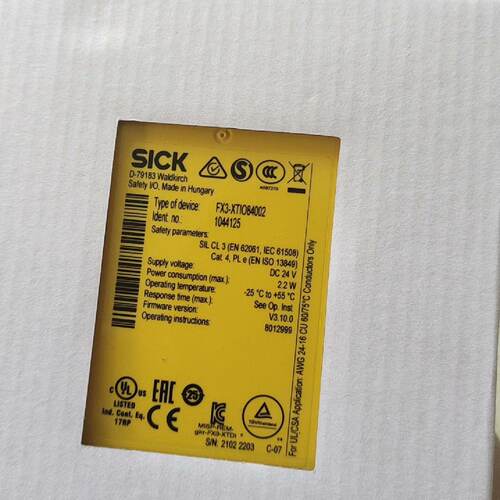 询价SICK西克FX3XTIO84002安全控制器货号104
