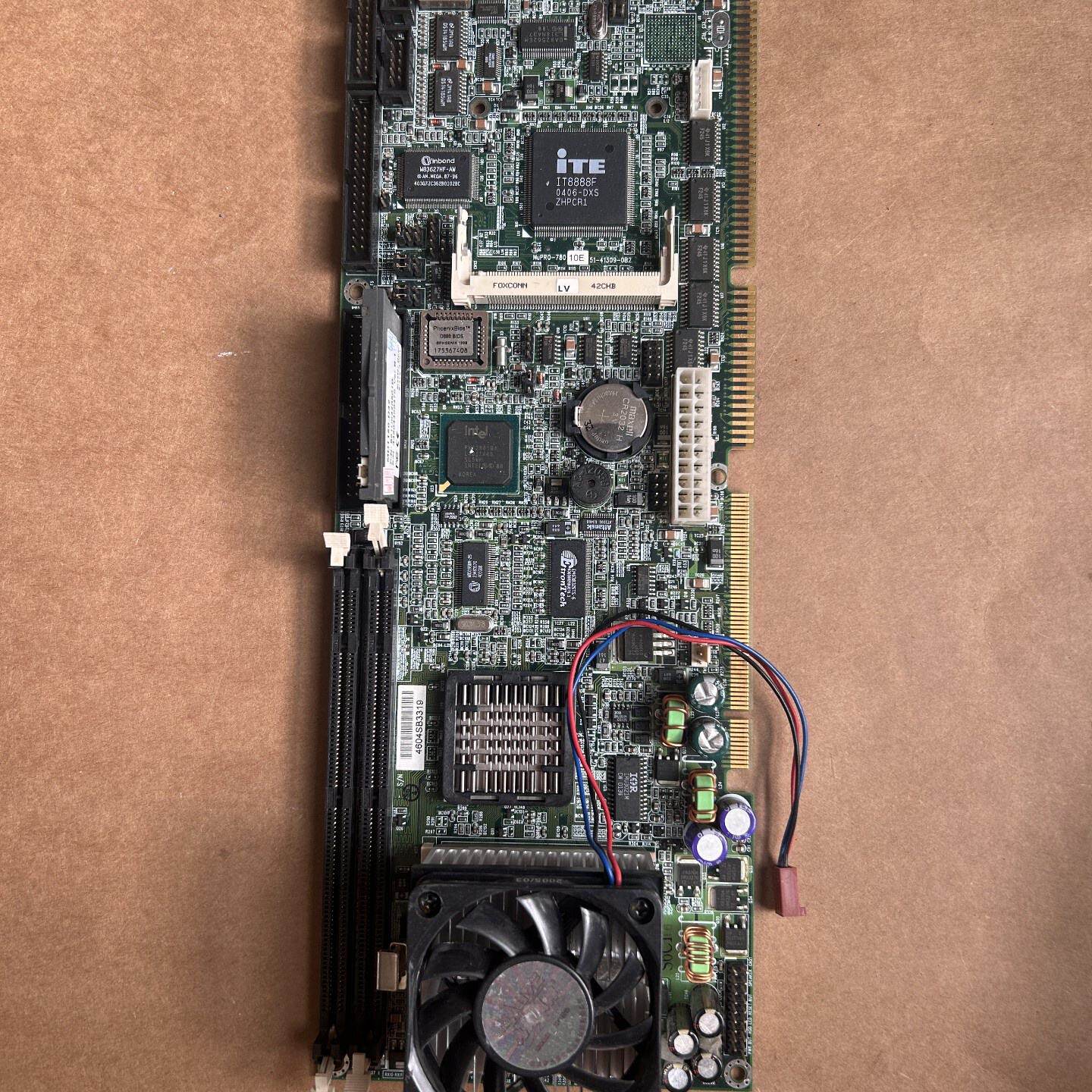 凌华NUPRO780工控主板拆机实物拍摄带风扇成色，议价商品