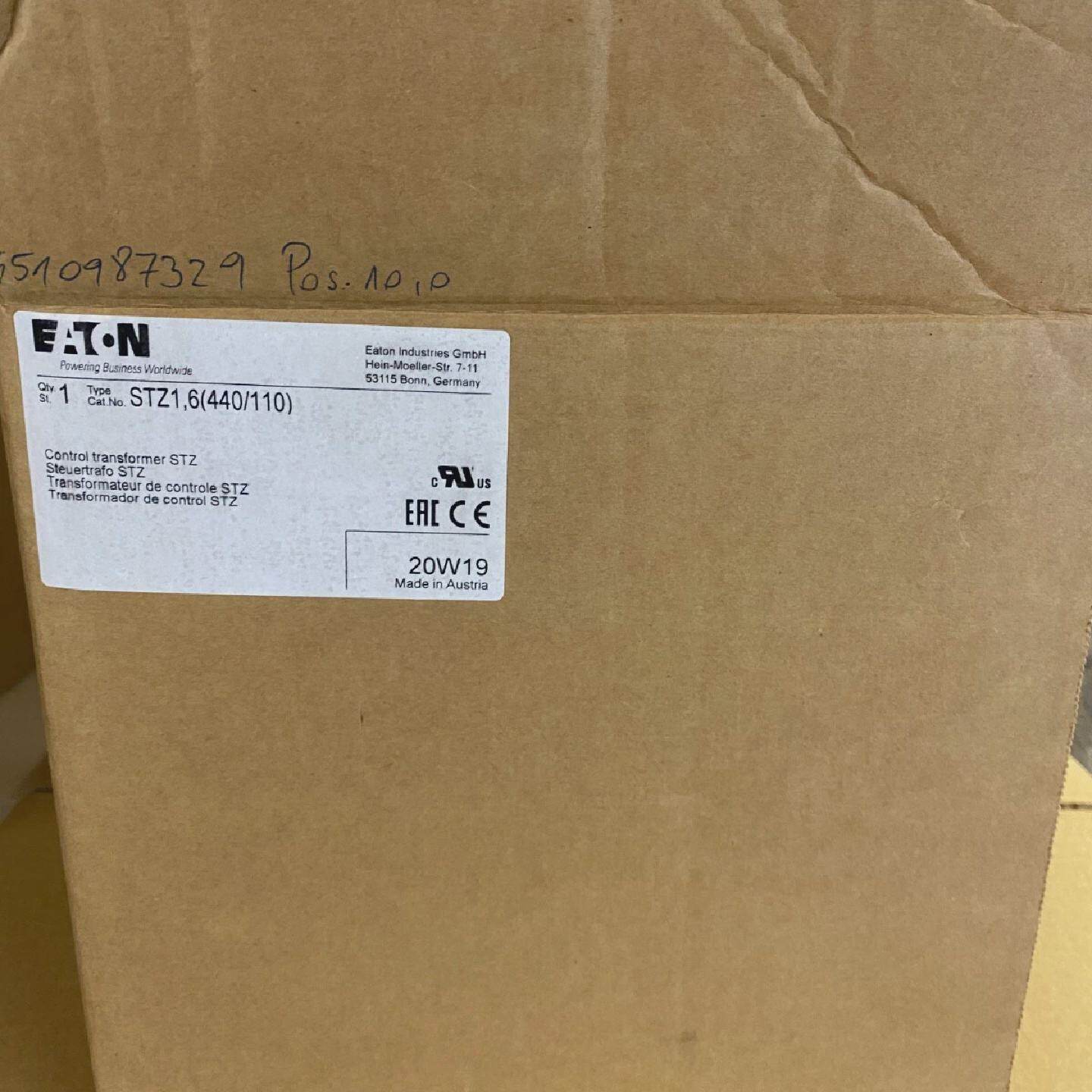 STZ1.6 440110 EATON ELECTRIC Control transformer 1.6kVA 3.85