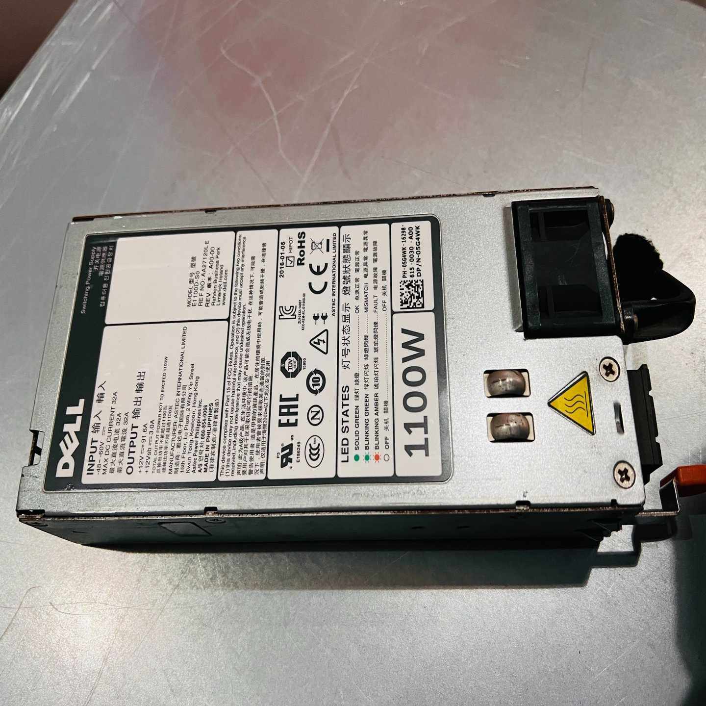 询价戴尔1100W直流电源05G4WKR730R740