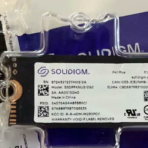 全新Solidigm P41 Plus 512G 2280-询价