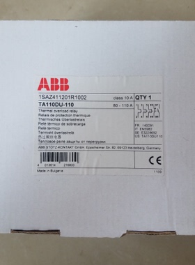 议价原装ABB热过载继电器  TA110DU-110M  (80-110A)