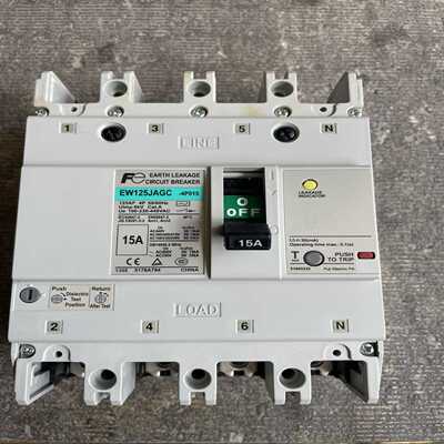 富士漏电断路器EW125JAGC，15A，4P，日本原装进口
