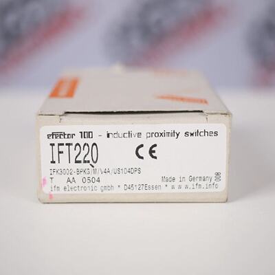IFM EFFECTOR 100 IFT220 IFK3002BPKGMV4AUS104DPS INDUCTIVE PR