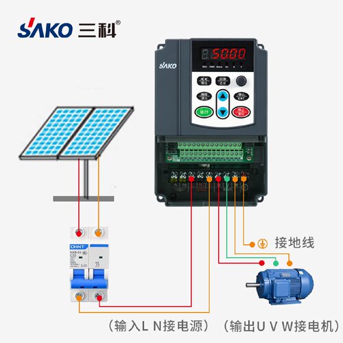 寻I太阳能水泵变频器380V1.52.245.57.51115kw光伏水泵控制器