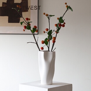 饰品 Bestwest海棠果仿真花假花高级仿生花艺摆件轻奢高端餐桌装