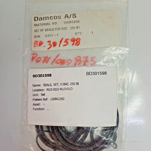 Damcos BRC 250 B1 PN 160N1260 Kit Di Guarnizioni  NUOVO Sped