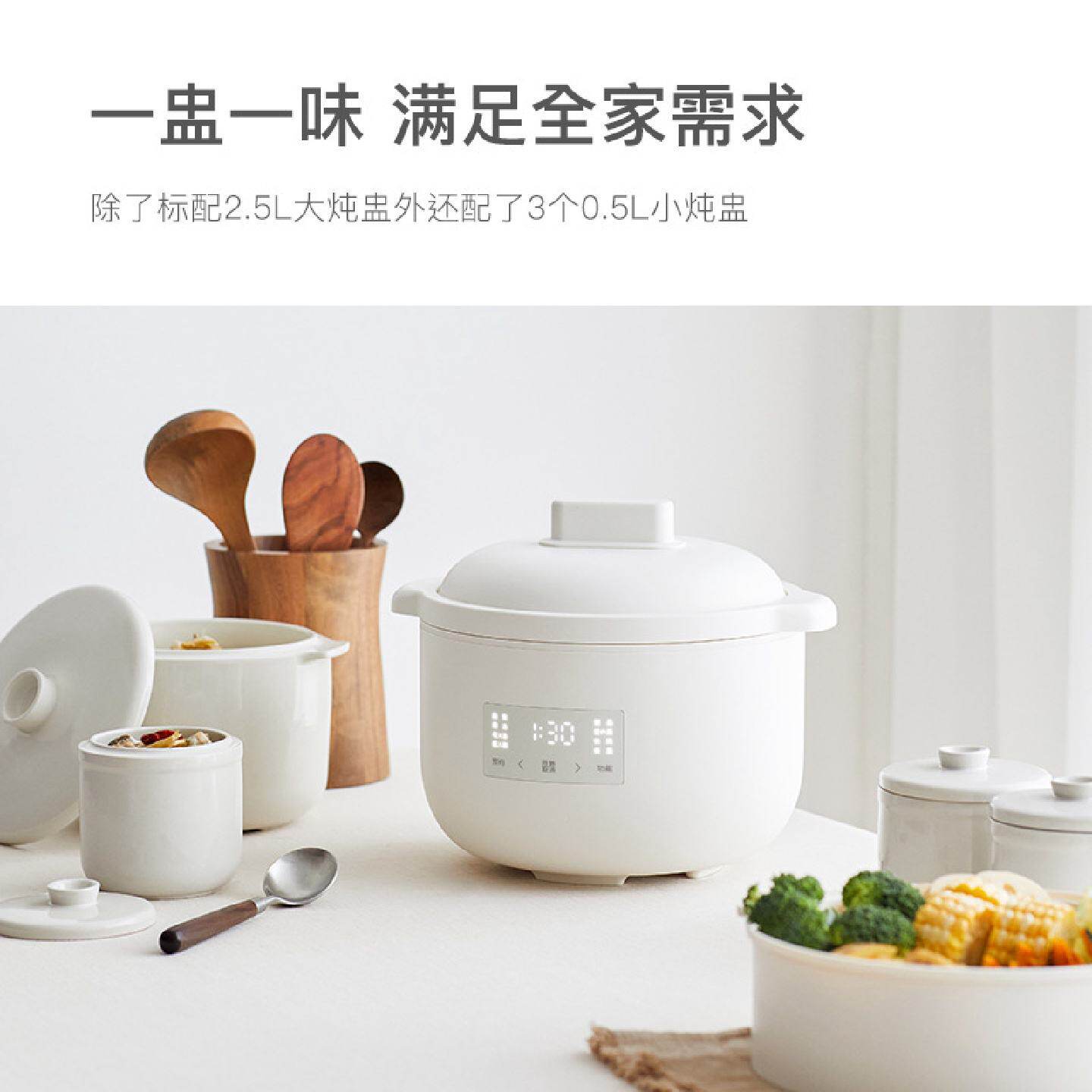 olayks立时电炖锅宝宝煮粥锅婴儿辅食锅bb煲汤燕窝电炖盅隔水炖