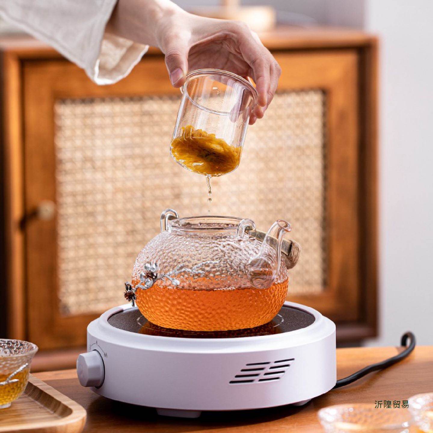 水果花茶壶蜡烛煮茶炉加热美容院养生茶具玻璃下午茶杯子套装轻奢