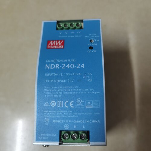 台湾明纬NDR24024导轨电源24V10A2-询