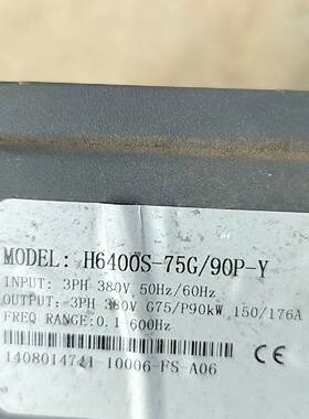 询价-众辰H6400S一75G90P一4变频器配件