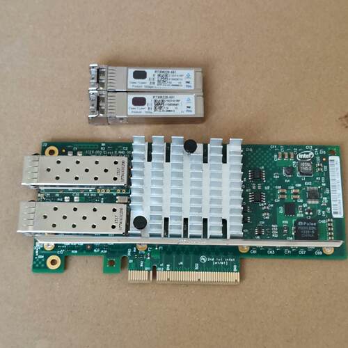 INTEL英特尔X520SR2万兆网卡DA2台式机PCIE光-议价