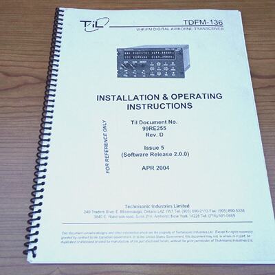 Techsonic TDFM136 Install and Operating Instructions