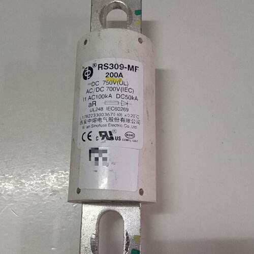 西安中熔RS309MF熔断器200A额定值DC750V-询