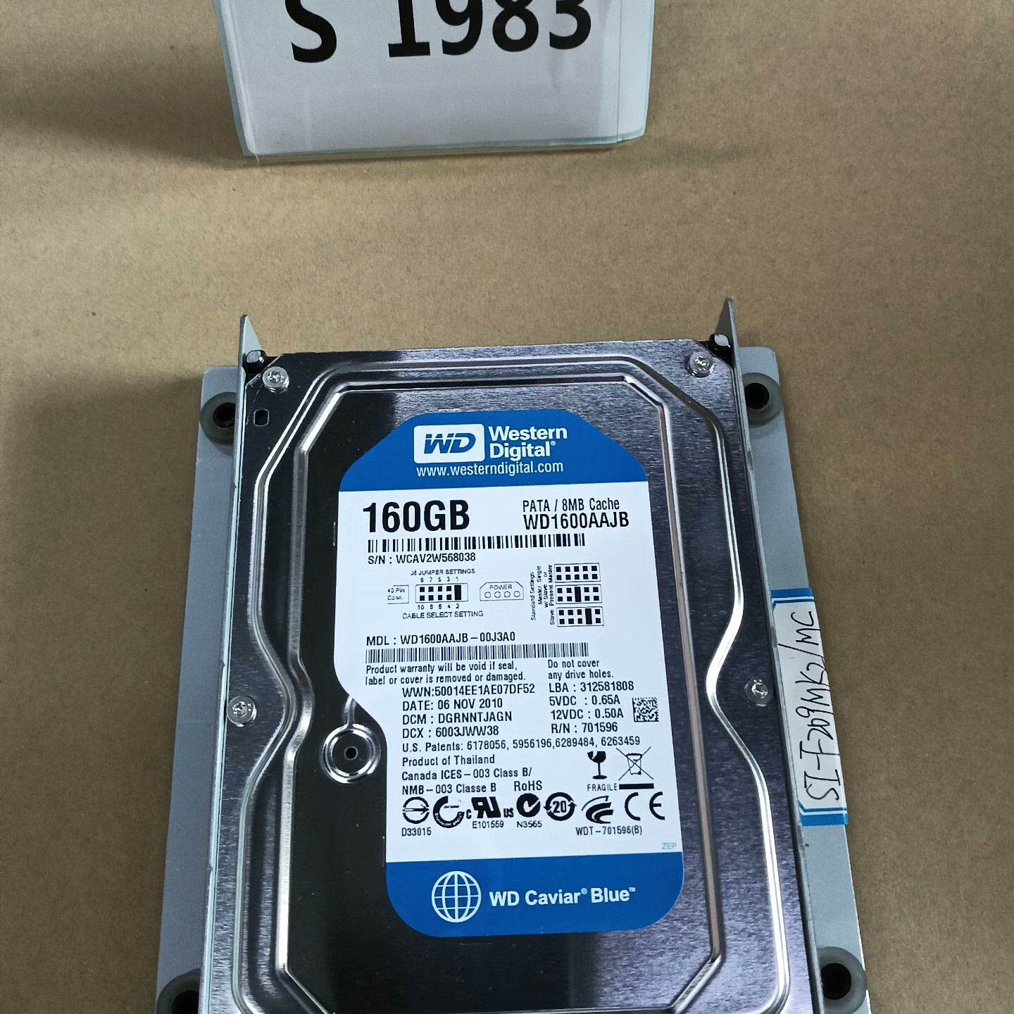 WD西数机械硬盘型号WD1600AAJB160GB容量--议价商品