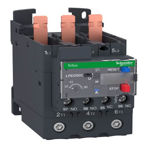 Schneider正品TeSysDLRD三相保护器LRD350C37-50A热过载继电器