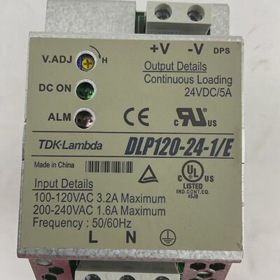 TDKLAMBDA DLP120241E POWER SUPPLY OUTPUT 24VDC 5A INPUT 1001