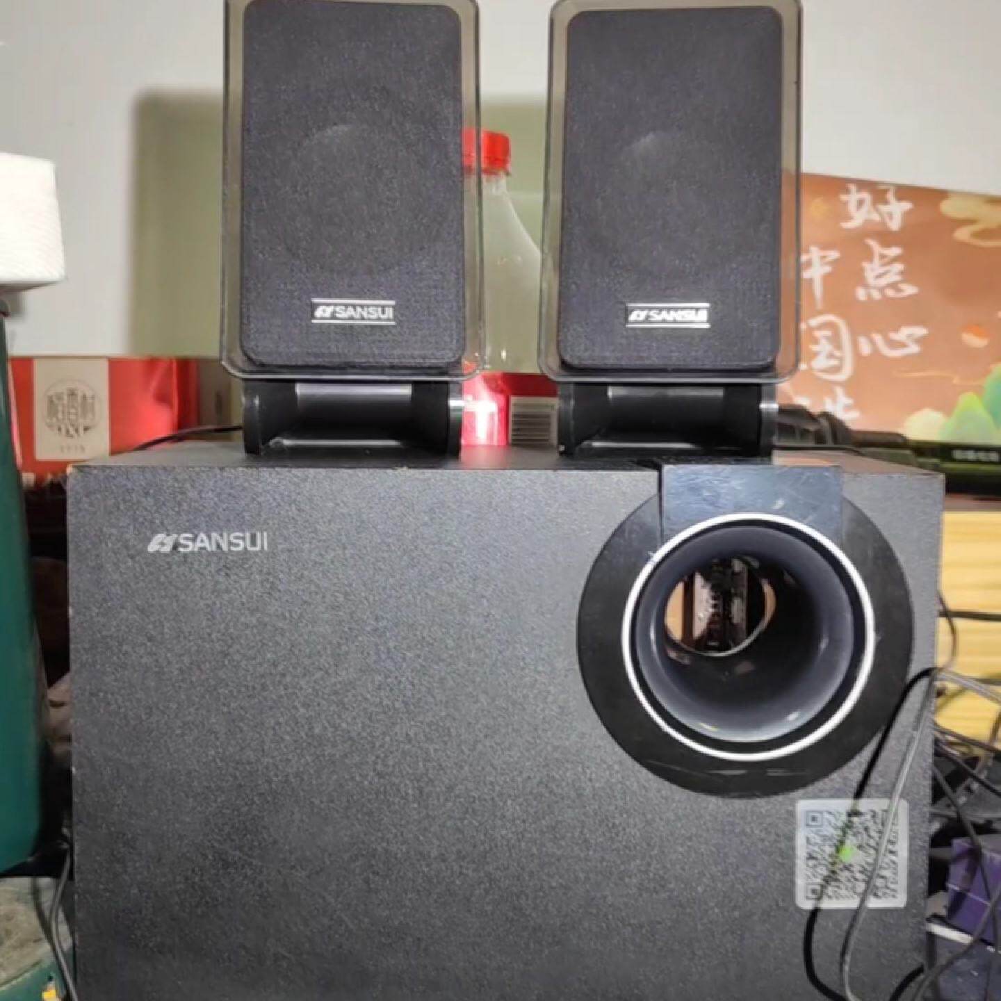 山水牌音响一套，型号GS一6000（32A）2.1声道，50议价