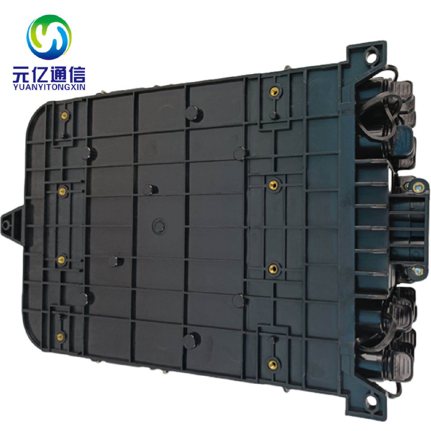 FTTX外贸款室外壁挂16芯分纤箱黑色款防水接头分纤箱光纤分路器