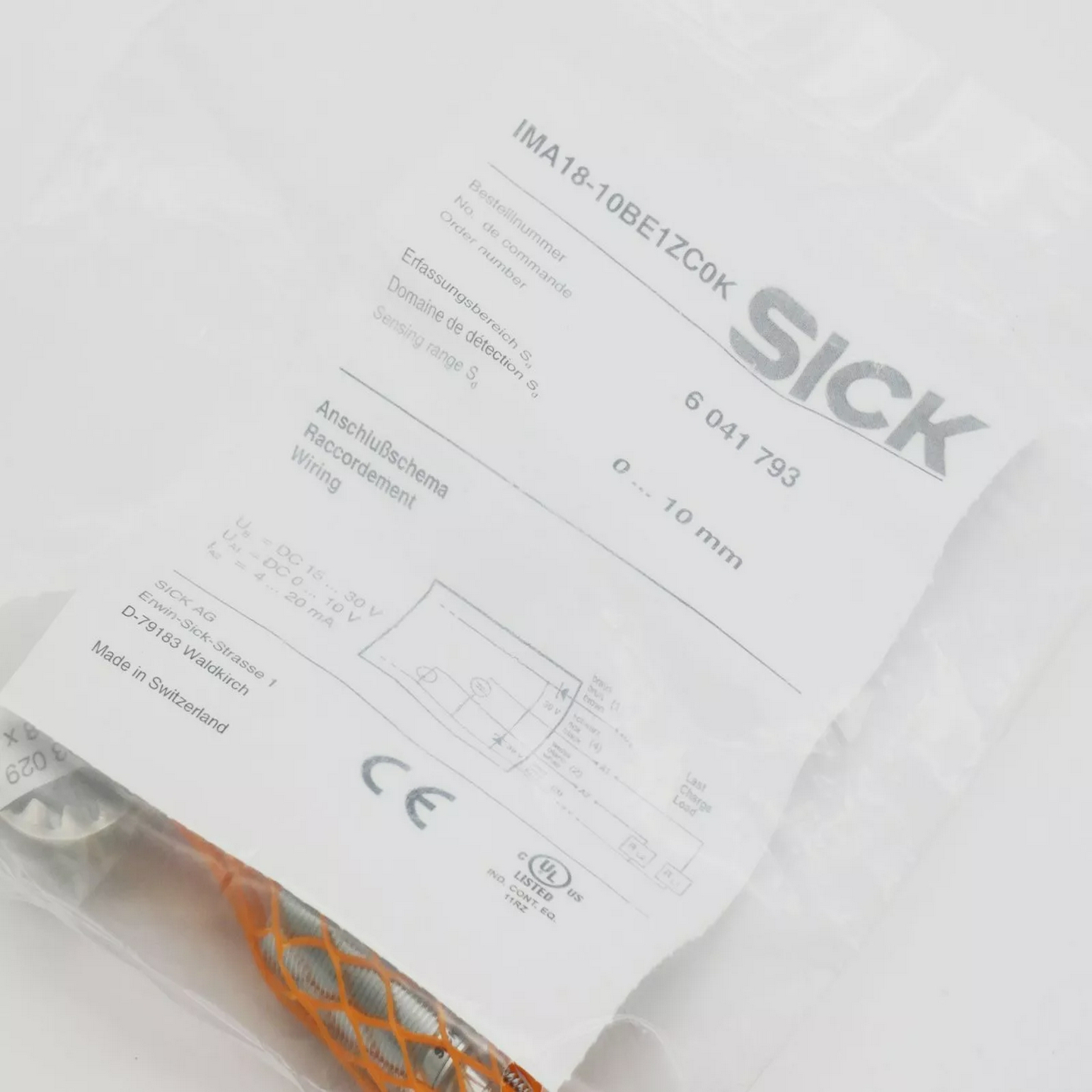 SickIMA18-10BE1ZC0K60417930...10mmInduktiverN?herungsse