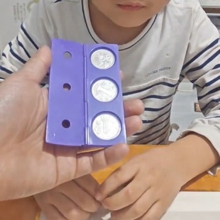 新款趣味玩具简单魔术玩具表演笔穿硬币铅笔穿币笔穿三洞魔术道具