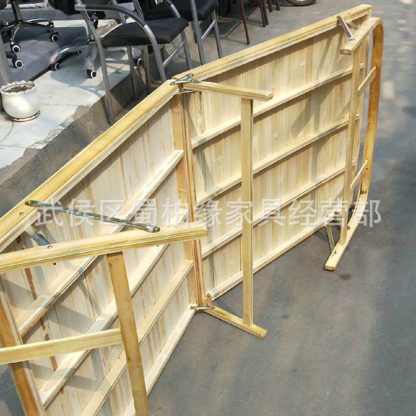 四川简易单人午睡折叠床楠竹折叠床两用竹板床两折竹床批发
