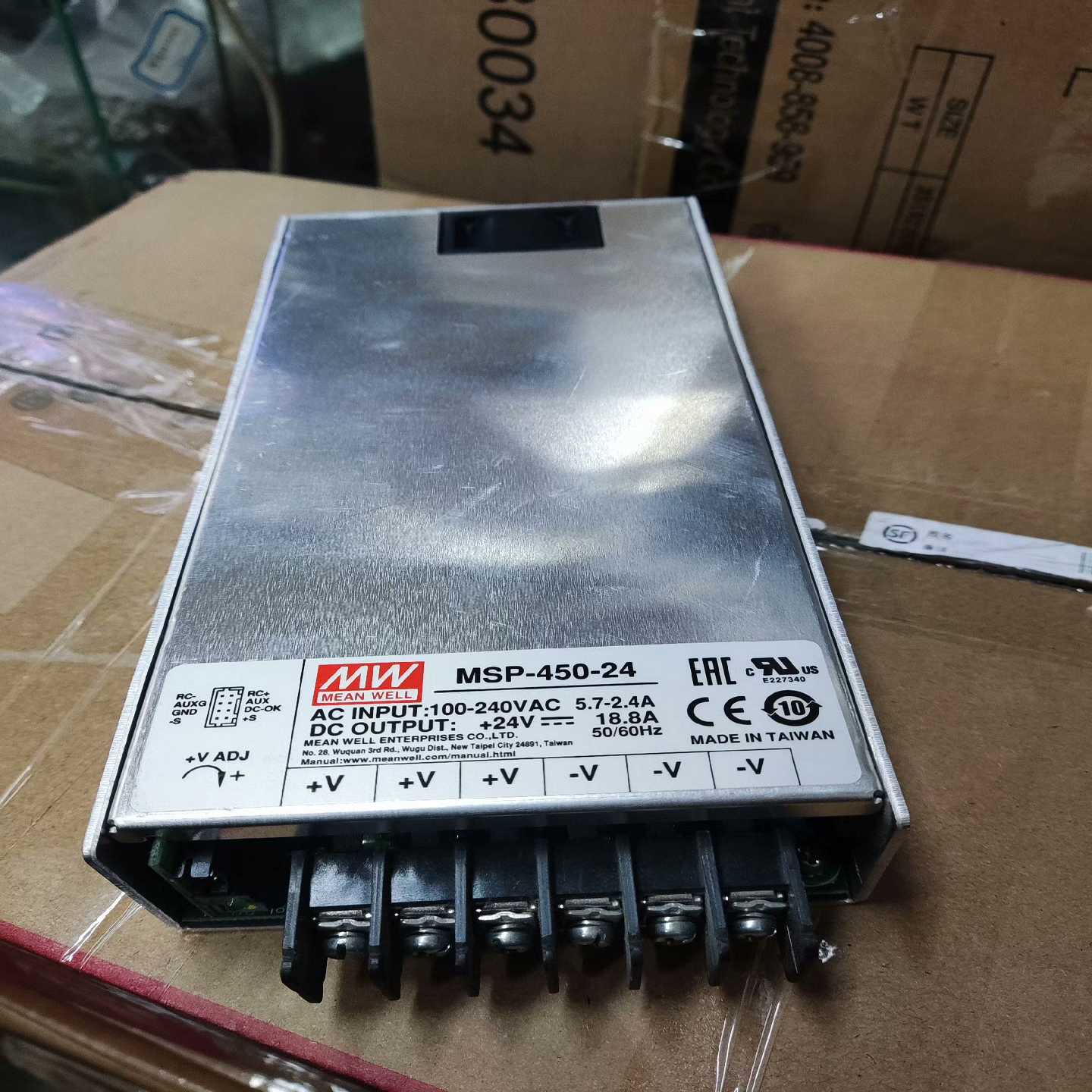 台湾明纬开关电源MSP-450-24，高性能带PFC功能，温~询价