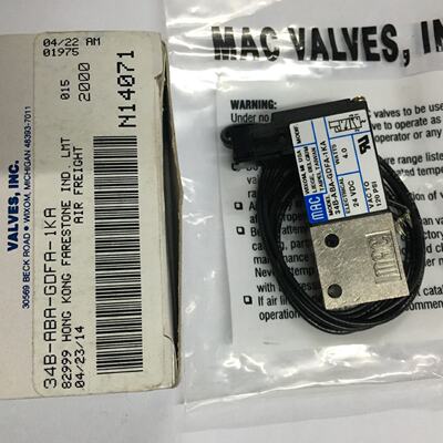 议价现货MAC高频电磁阀34B-ABA-GDFA-1KA全新原装真品DC24V当天发