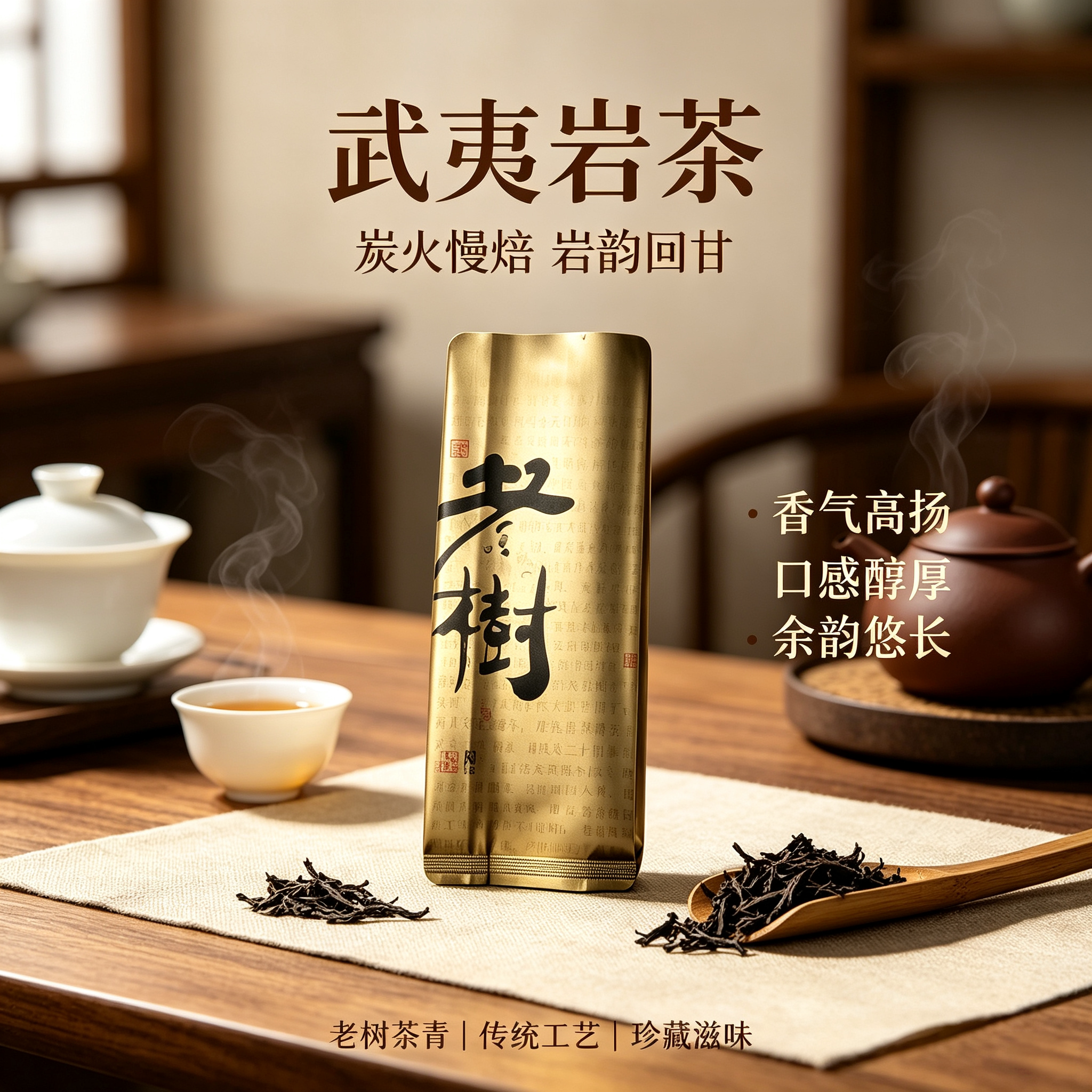 老树武夷正岩炭焙岩茶醇厚回甘