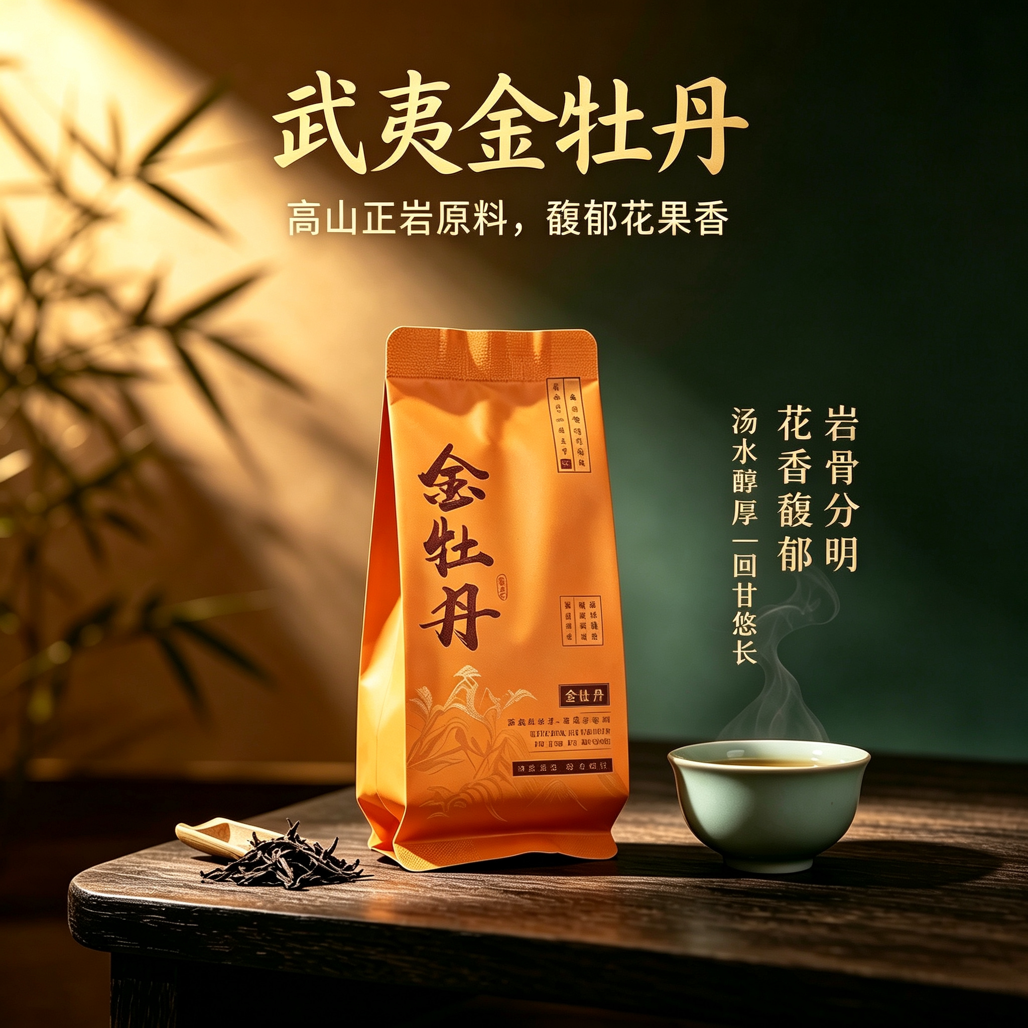 武夷正岩金牡丹中火炭焙岩茶
