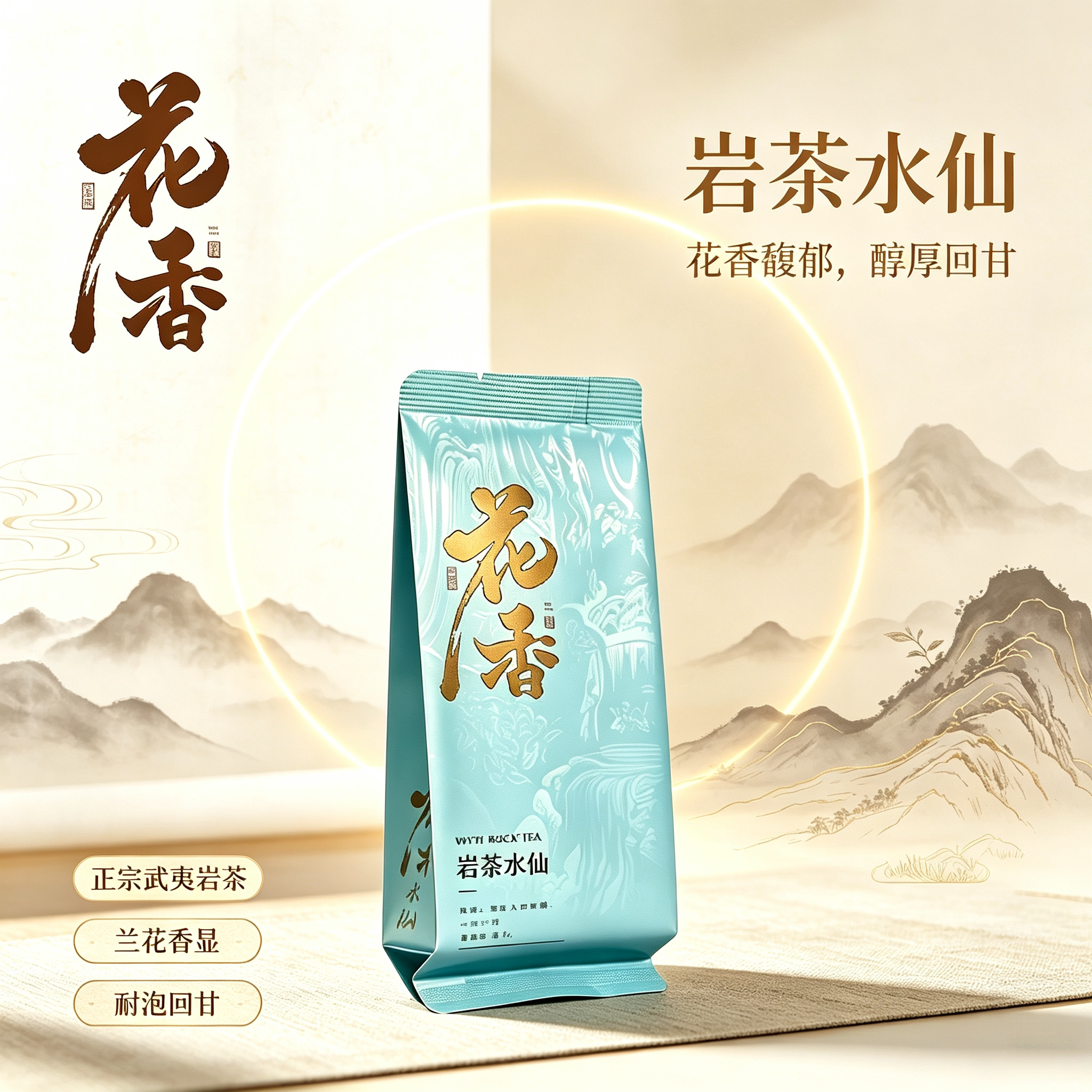 武夷岩茶兰花馥郁中火炭焙
