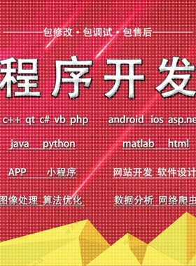 python代编程java定制程序qt代码编写C++开发设计深度学习MATLAB