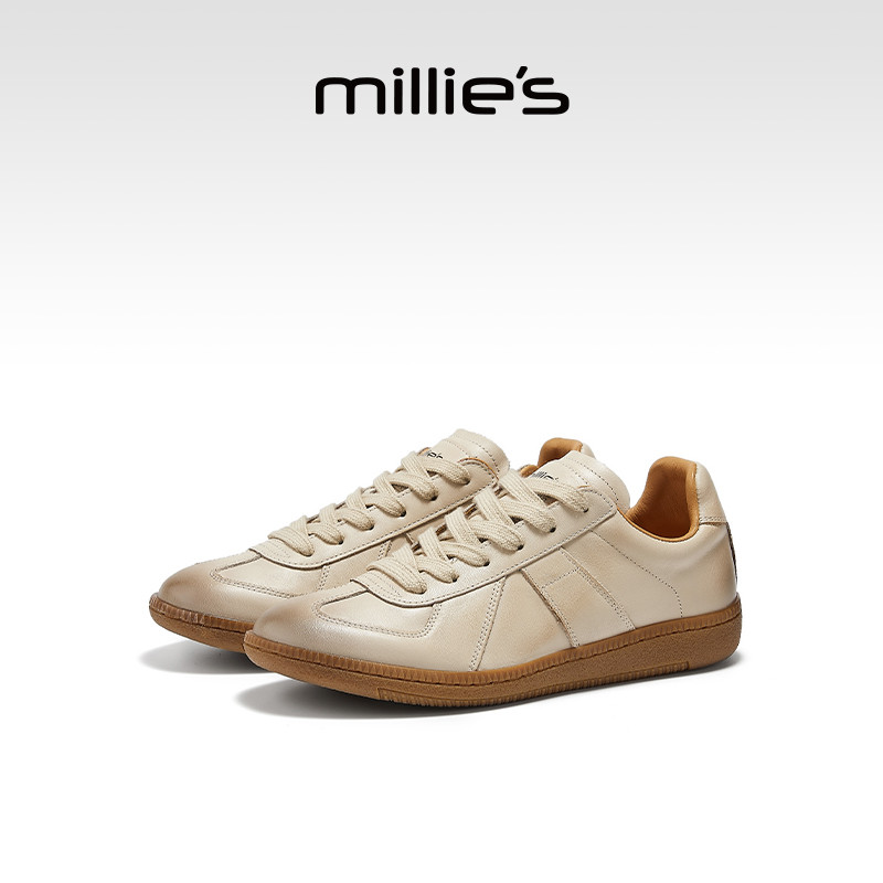 妙丽女鞋复古休闲百搭德训鞋2025春秋季新款英伦风时尚高级感板鞋,女鞋,休闲板鞋,淘宝优惠券,粉丝福利购,淘宝优惠卷
