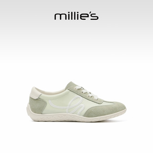休闲运动鞋 妙丽德训鞋 苹果绿百搭舒适平底阿甘鞋 子 女鞋 MILLIE