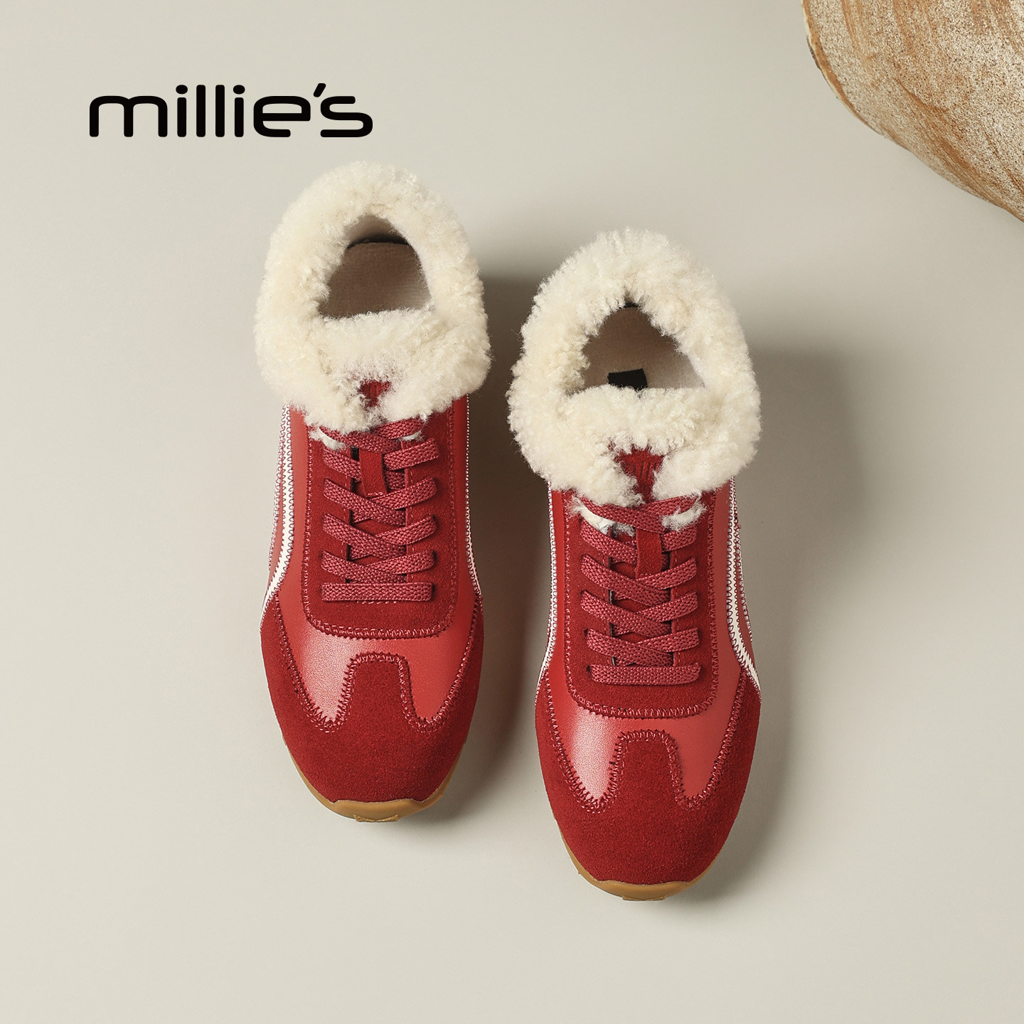 millies妙丽加绒保暖德训鞋