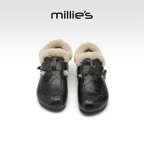 millies妙丽毛绒勃肯棉鞋女
