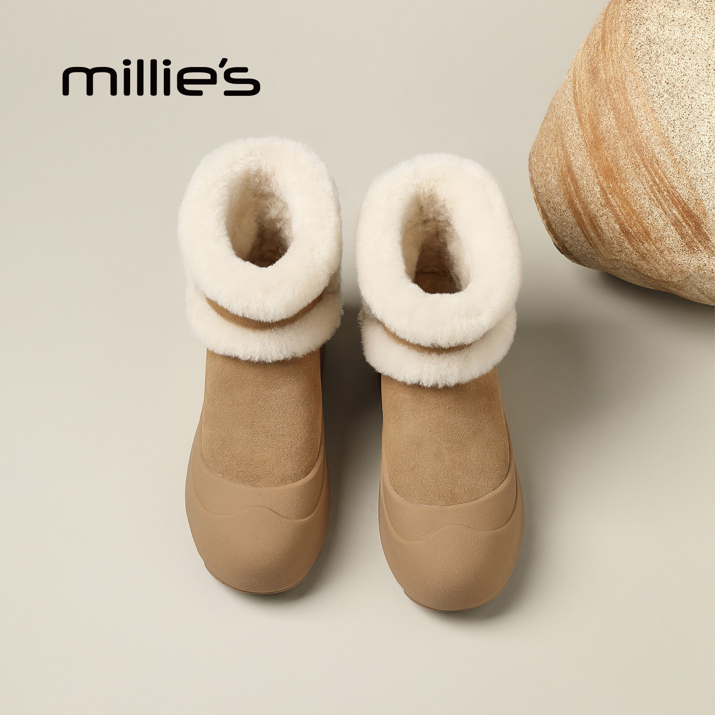 millies妙丽厚底雪地靴
