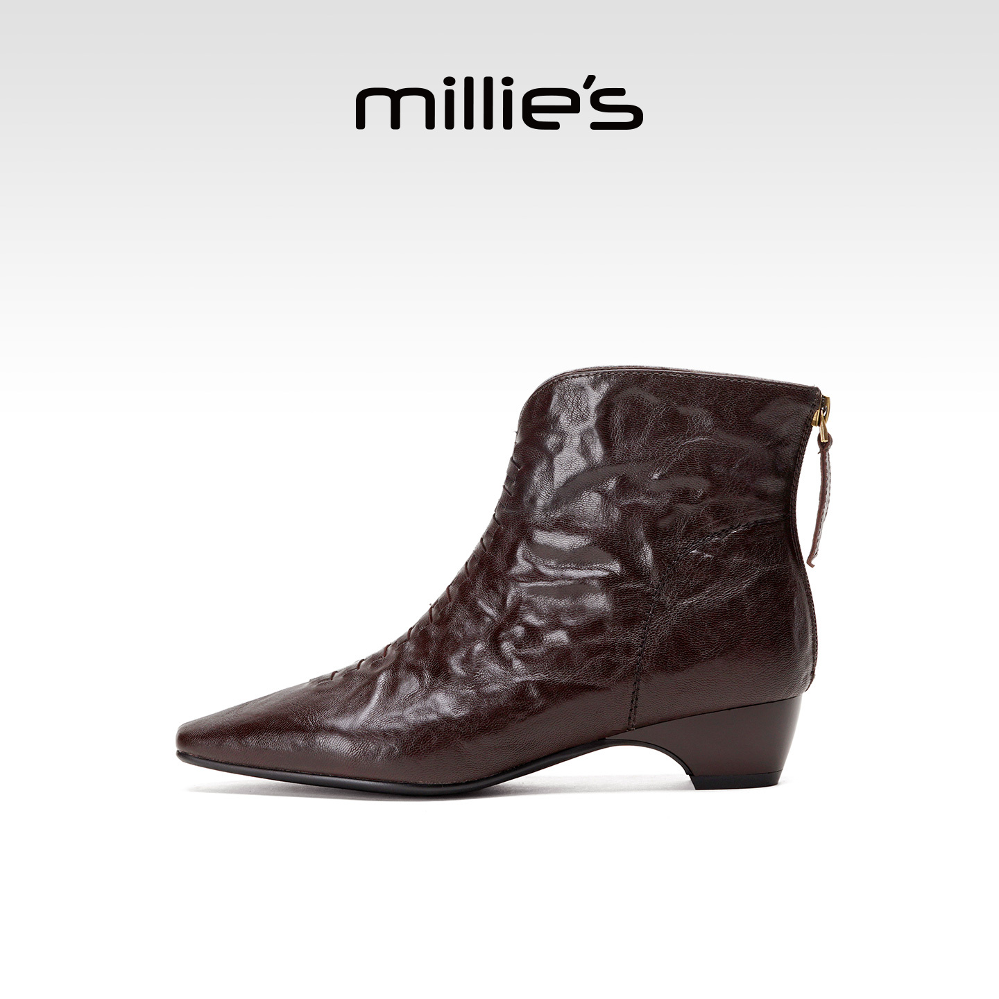 millies妙丽女鞋加绒切尔西靴