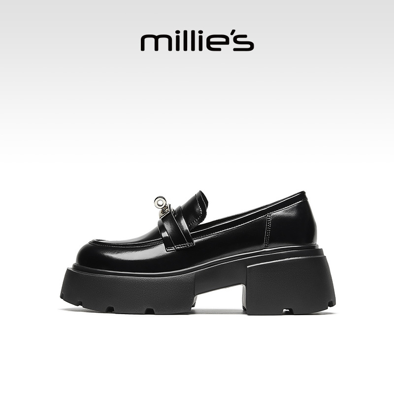millies妙丽女鞋圆头厚底单鞋