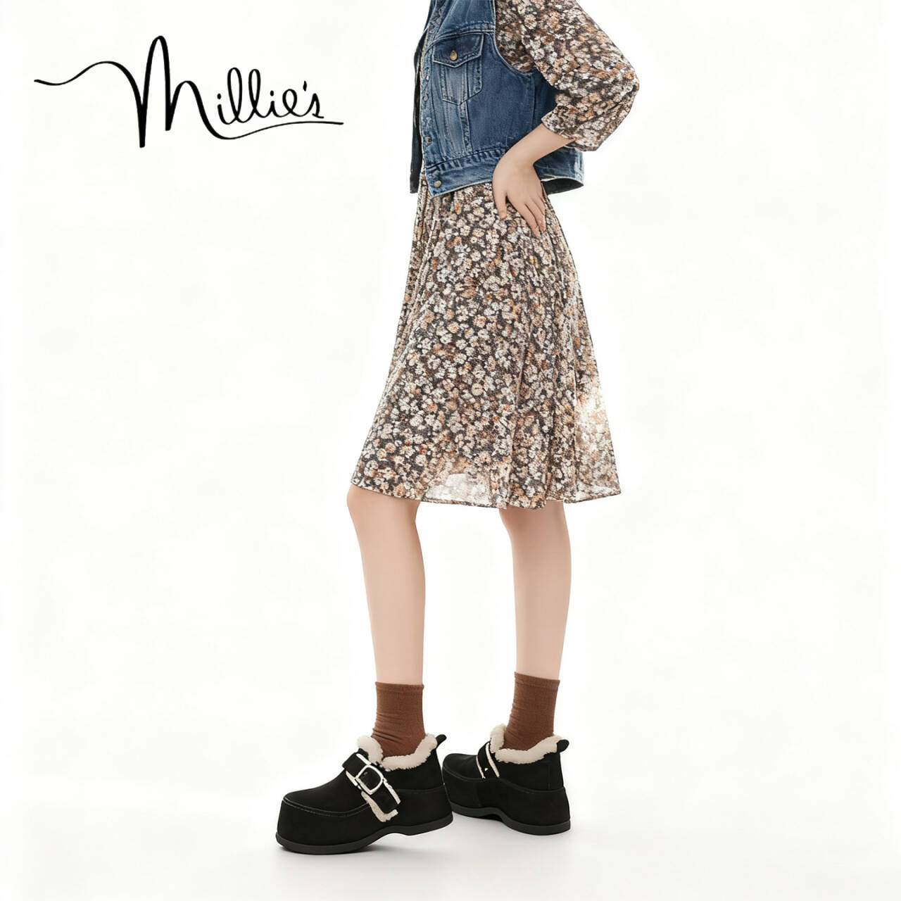 millies妙丽加绒勃肯棉鞋女款