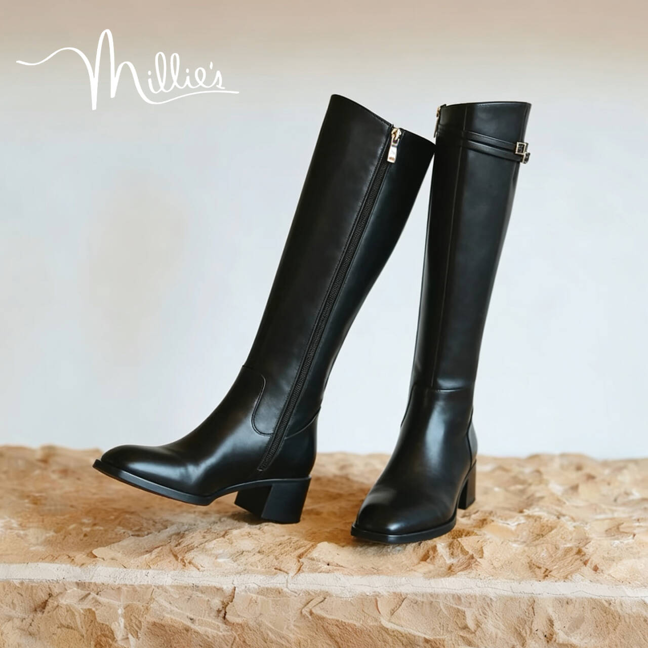 millies妙丽女鞋加绒时装女靴