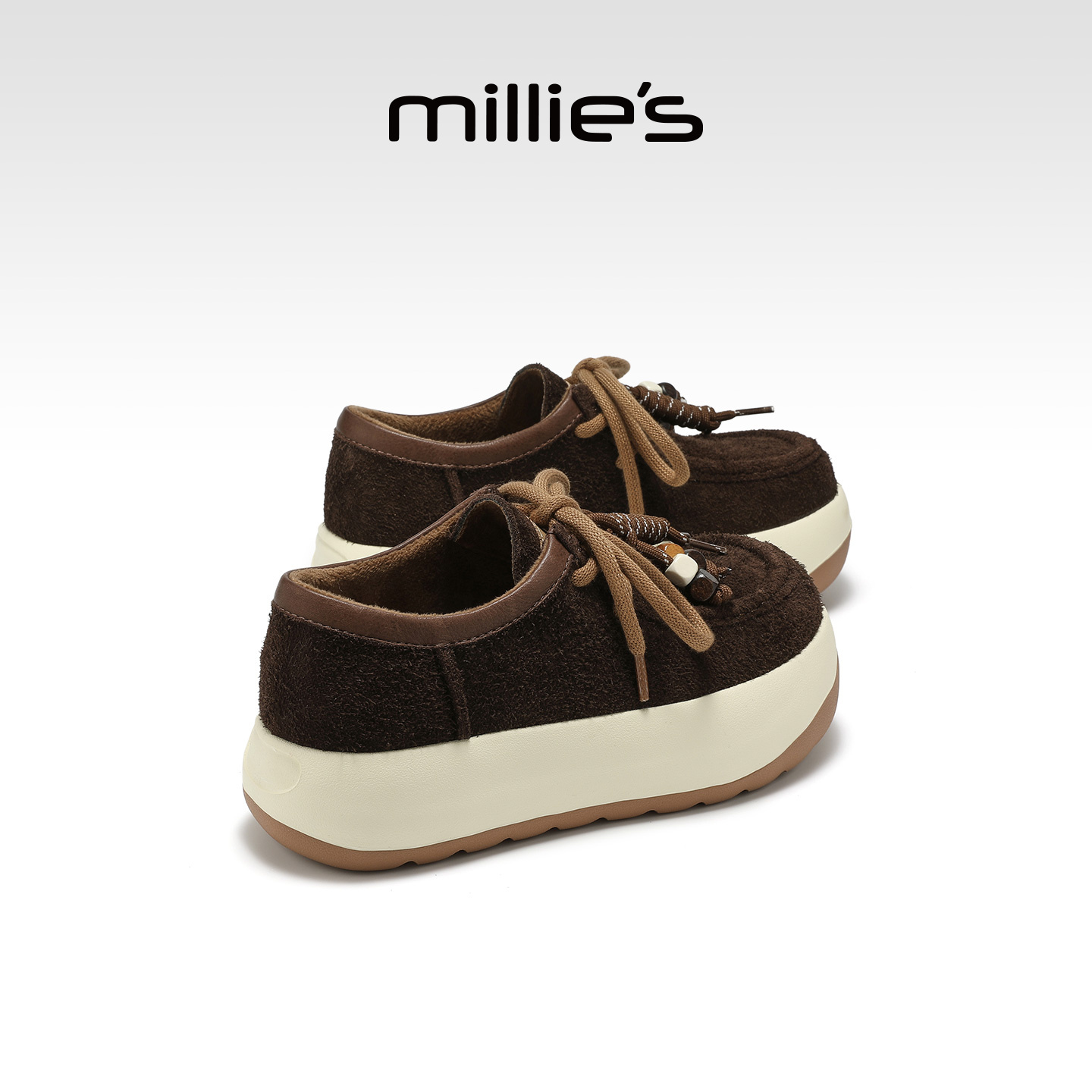 millies妙丽厚底加绒勃肯鞋