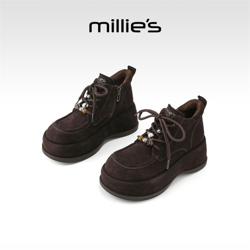 millies妙丽女鞋加绒厚底休闲鞋