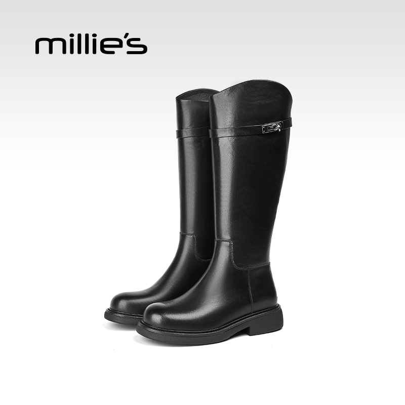 millies妙丽女鞋增高骑士靴