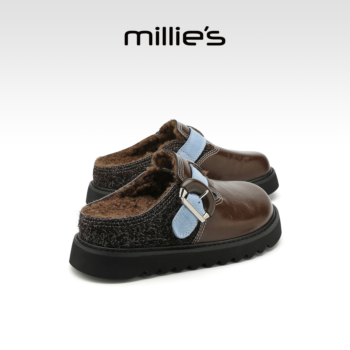 millies妙丽女鞋外穿包头半拖鞋