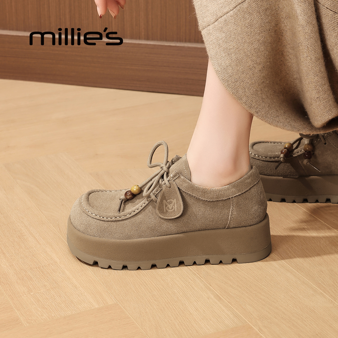 millies妙丽加绒勃肯鞋女鞋